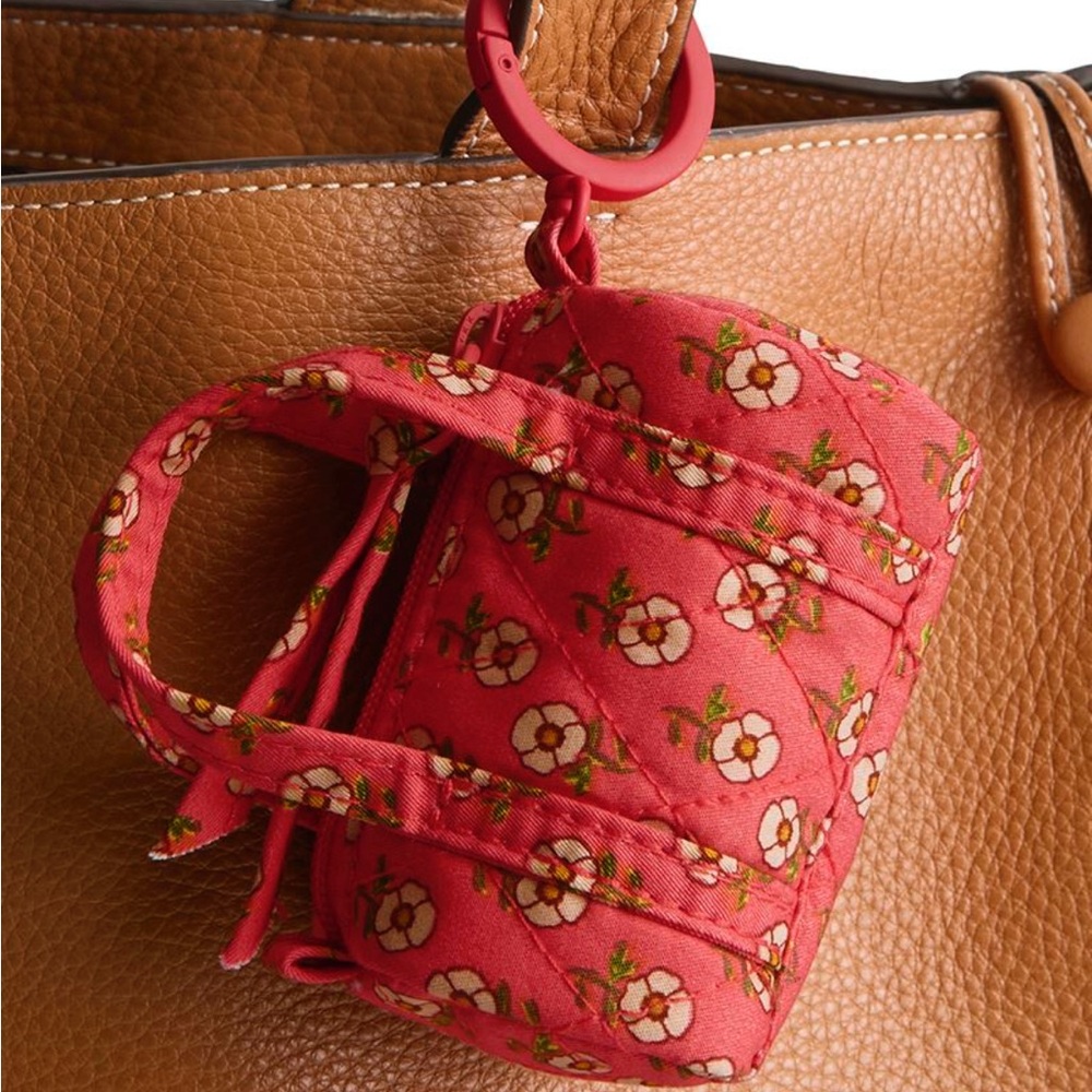Vera Bradley Duffle Bag Charm - Tiny Poppies, NWT - Picture 2 of 5